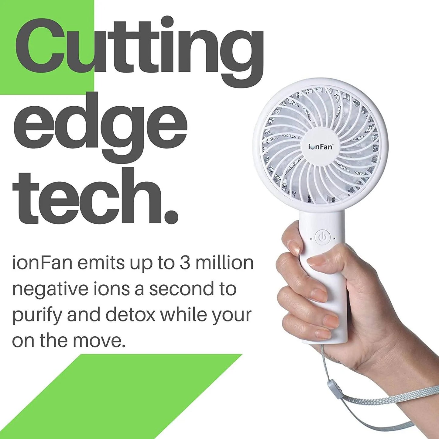 ionFan - Cooling Handheld Rechargeable Negative Ion Fan